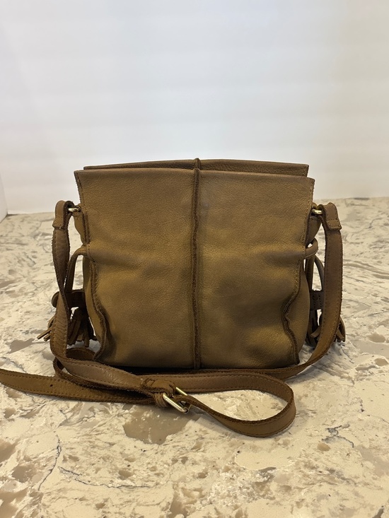 Miss Albright Handbags - Miss Albright Anthropologie Taupe Leather Crossbody Handbag